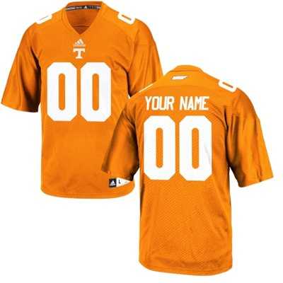 Mens Tennessee Volunteers Customized Replica Orange Football Jersey